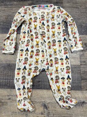 Magnetic Me 0-3 Months Footie Pajamas Dog Halloween Print